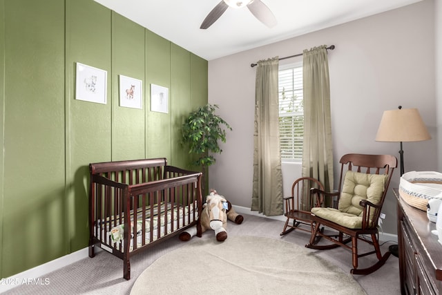 23934 W Verlea Dr, Buckeye, AZ 85326 - carpeted bedroom featuring baseboards and ceiling fan