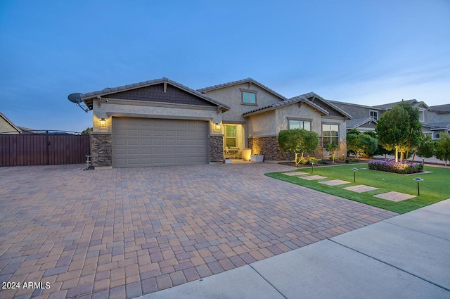 craftsman house featuring a garage