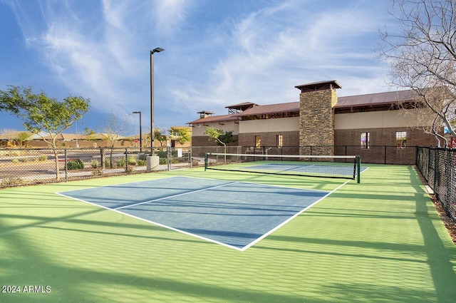 view of tennis court