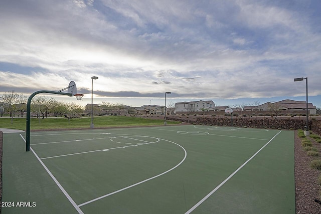 view of basketball court