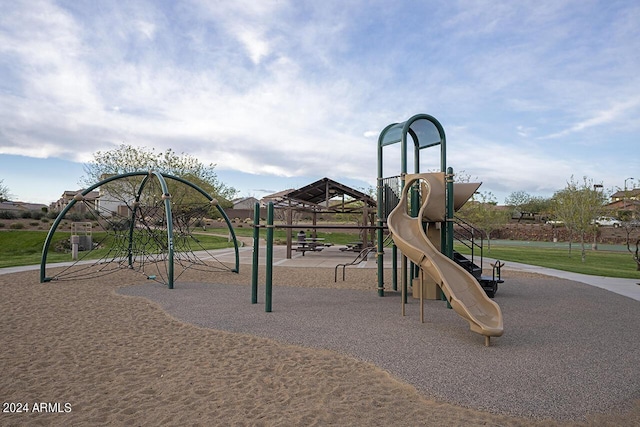 view of jungle gym