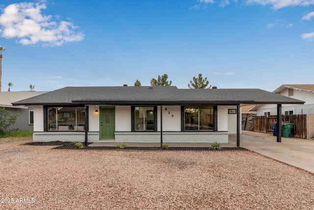 view of ranch-style house