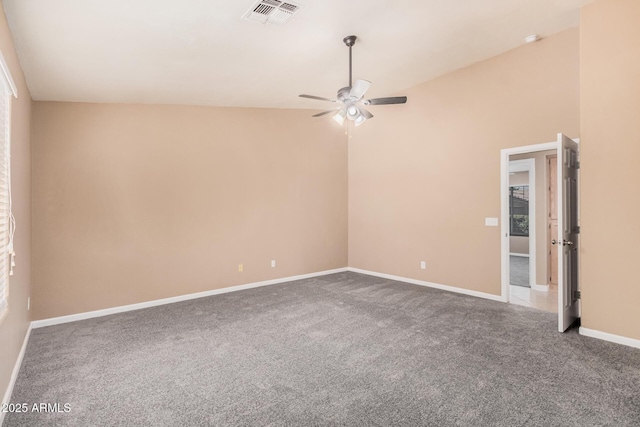 3343 W Lone Cacuts Dr, Phoenix, AZ 85027 - empty room featuring ceiling fan, carpet flooring, and a smoke detector