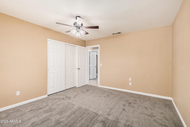 3343 W Lone Cacuts Dr, Phoenix, AZ 85027 - unfurnished bedroom with carpet flooring, a closet, and ceiling fan