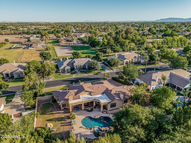 1758 E Carver Rd, Tempe, AZ 85284 - aerial view of residential area featuring a pool and mountains