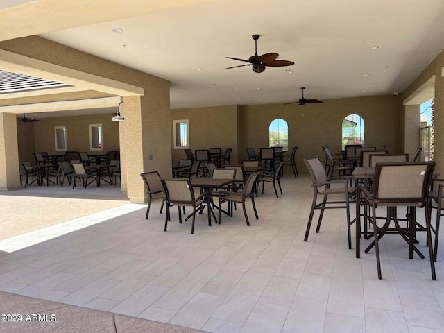 9987 W Verde Ln, Avondale, AZ 85392 - view of patio with a ceiling fan and outdoor dining area