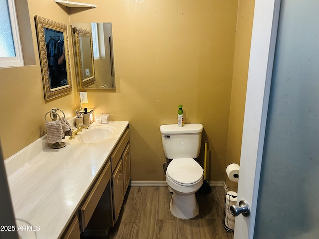 2185 W Greasewood St, Apache Junction, AZ 85120 - half bathroom with vanity and wood finished floors