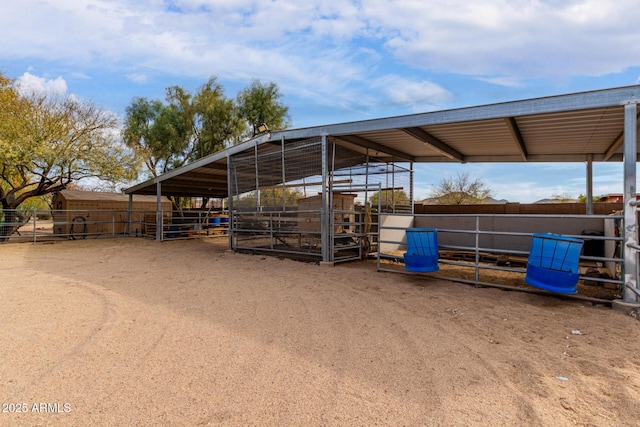 view of horse barn