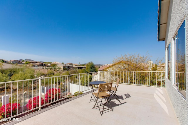 balcony with a residential view