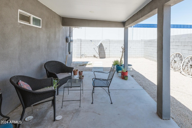 view of patio with an outdoor hangout area