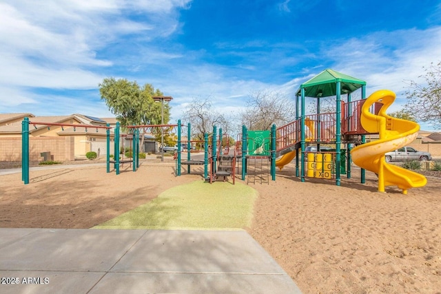 view of community jungle gym