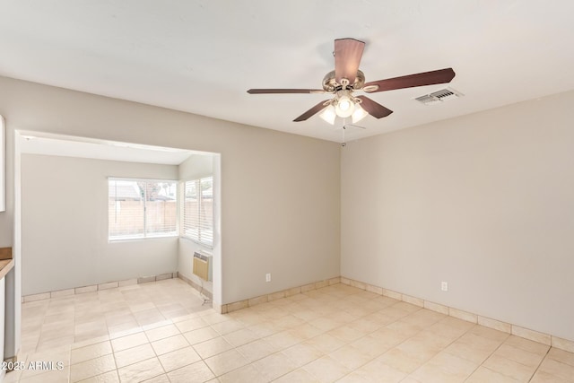 18402 N 17th Ave, Phoenix, AZ 85023 - empty room featuring a ceiling fan and an AC wall unit