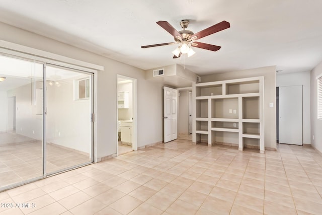 18402 N 17th Ave, Phoenix, AZ 85023 - unfurnished bedroom with light tile patterned flooring, ceiling fan, and ensuite bathroom