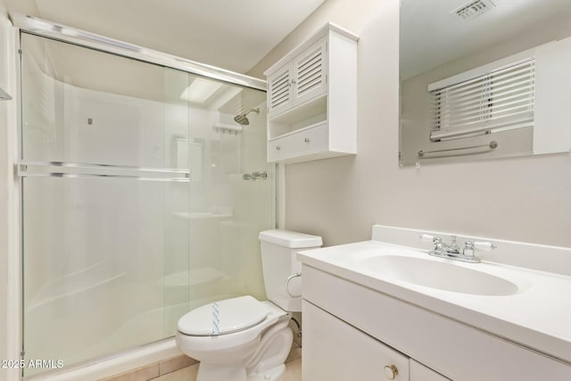 18402 N 17th Ave, Phoenix, AZ 85023 - bathroom featuring a stall shower, toilet, and vanity