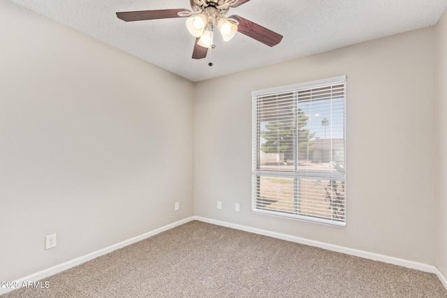 18402 N 17th Ave, Phoenix, AZ 85023 - spare room featuring carpet floors, baseboards, a ceiling fan, and a textured ceiling