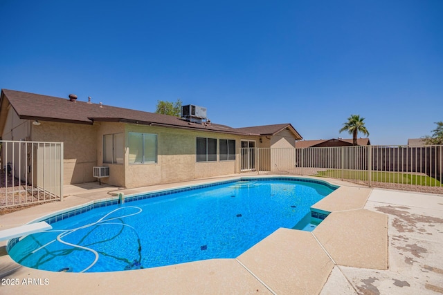 18402 N 17th Ave, Phoenix, AZ 85023 - view of swimming pool featuring central air condition unit, fence, and a patio