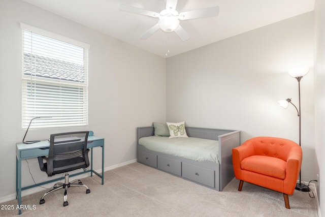 686 N 152nd Dr, Goodyear, AZ 85338 - bedroom featuring baseboards, a ceiling fan, and carpet
