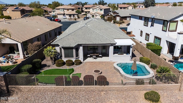 exterior space with a residential view