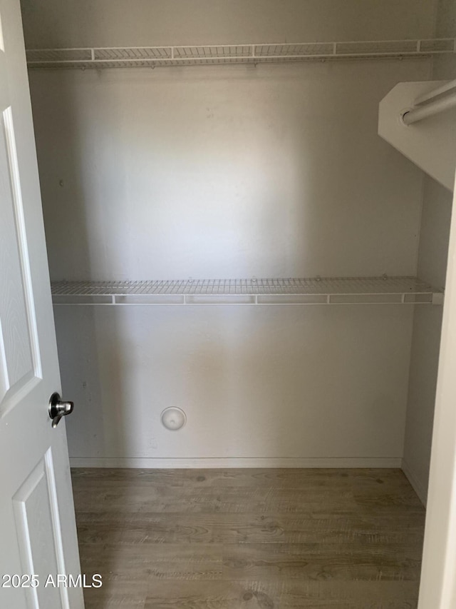 spacious closet with wood finished floors