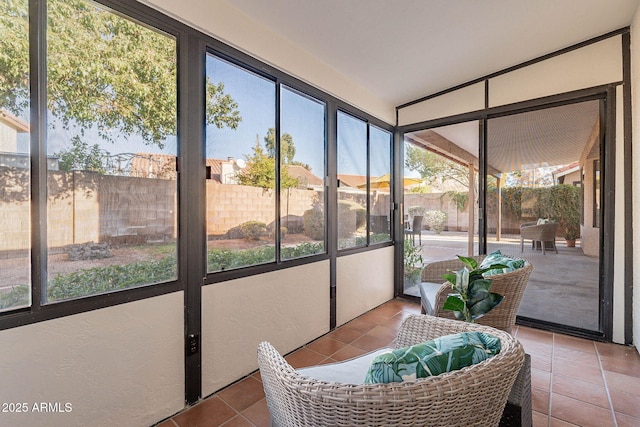 view of sunroom