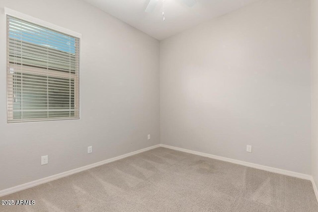 unfurnished room featuring carpet