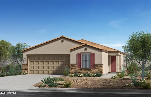 view of front of house featuring a garage