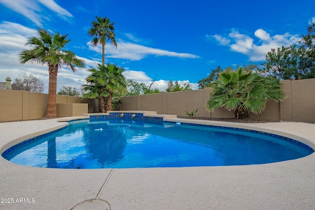 view of pool with a fenced in pool and a fenced backyard