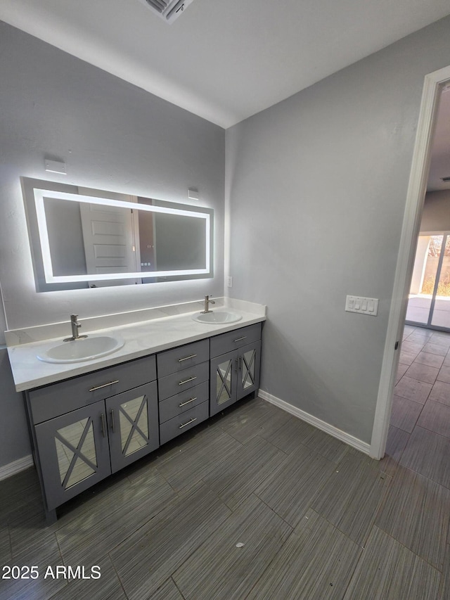 bathroom featuring vanity