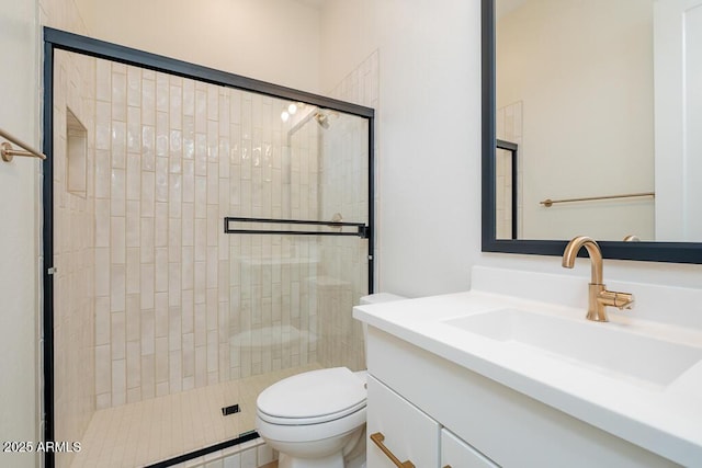 1254 E Penedes Dr, Gilbert, AZ 85298 - full bathroom featuring a stall shower, toilet, and vanity