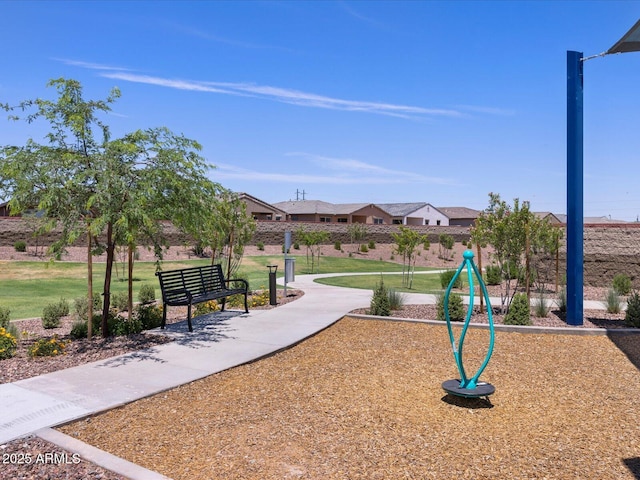 view of community featuring a playground