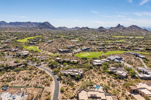 aerial view featuring a mountain view