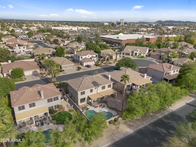 bird's eye view with a residential view