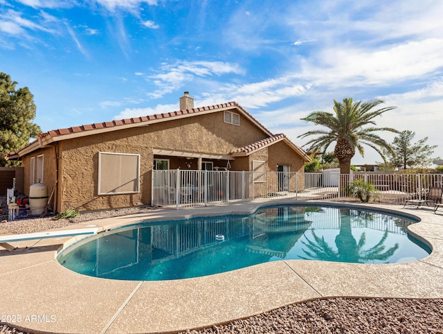 7726 W Cameron Dr, Peoria, AZ 85345 - view of pool with a patio area, fence, and a fenced in pool