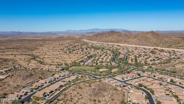 bird's eye view featuring a mountain view