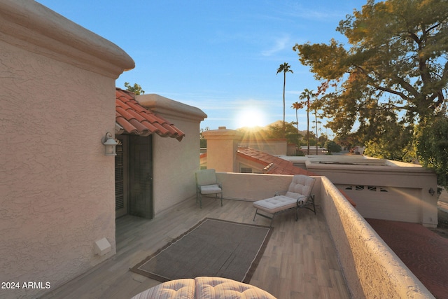 view of patio / terrace with a balcony