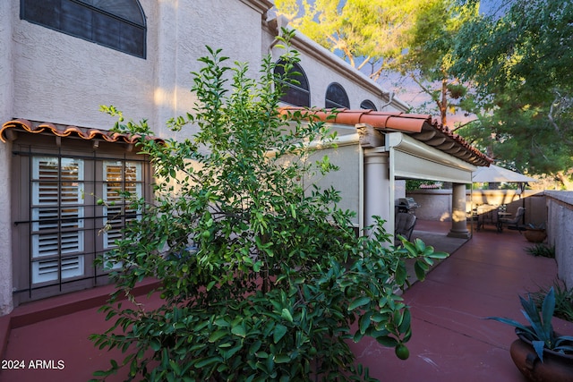 exterior space with french doors and a patio