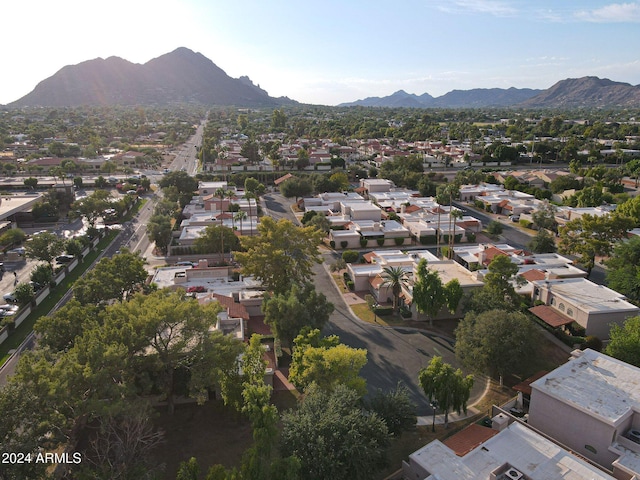 aerial view featuring a mountain view