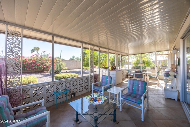 view of sunroom