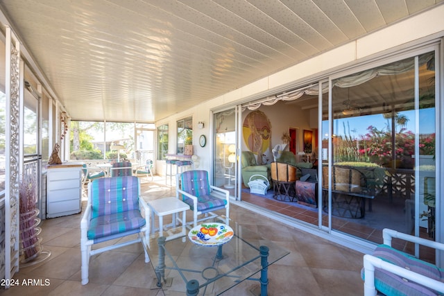 view of sunroom