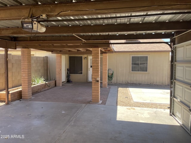 view of patio with fence