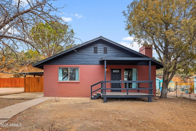 view of front of home