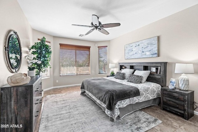 bedroom with ceiling fan