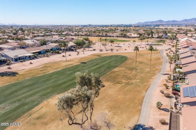 drone / aerial view with a mountain view