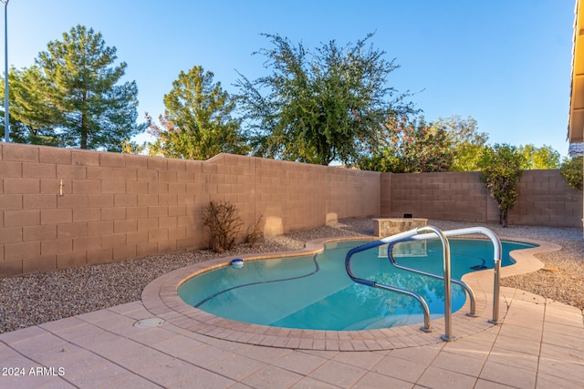 view of pool featuring a patio area