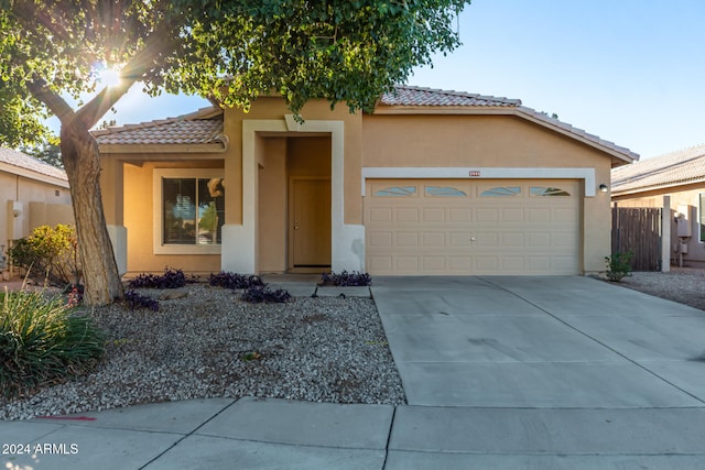 view of front of house featuring a garage