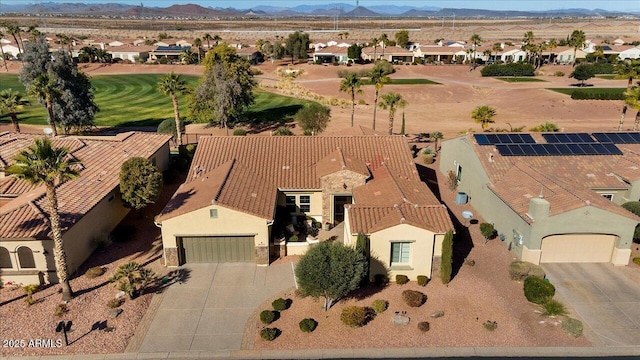 aerial view featuring a mountain view