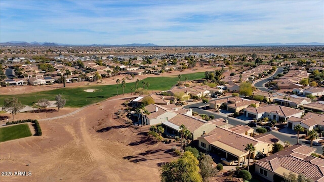 bird's eye view featuring a mountain view