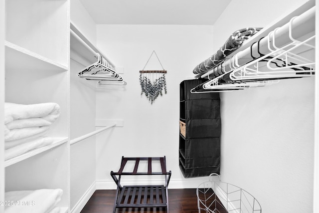 7350 N Via Paseo Del Sur Unit O202, Scottsdale, AZ 85258 - spacious closet with dark wood-style floors