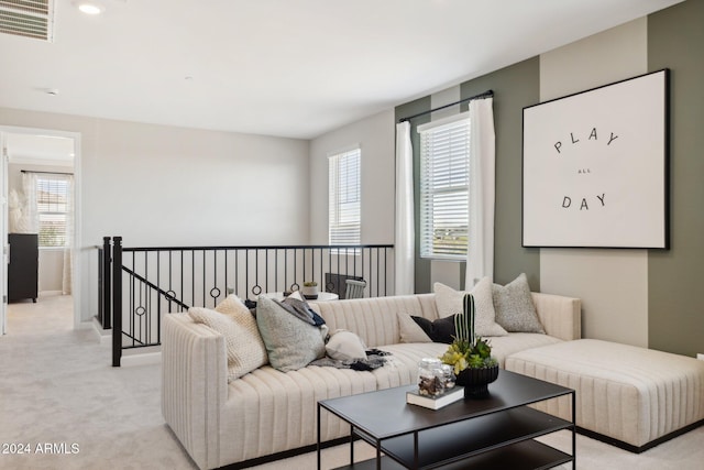 view of carpeted living room