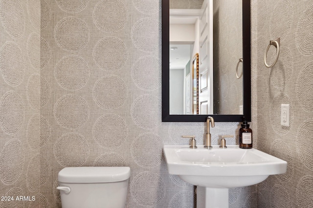 bathroom with toilet and sink